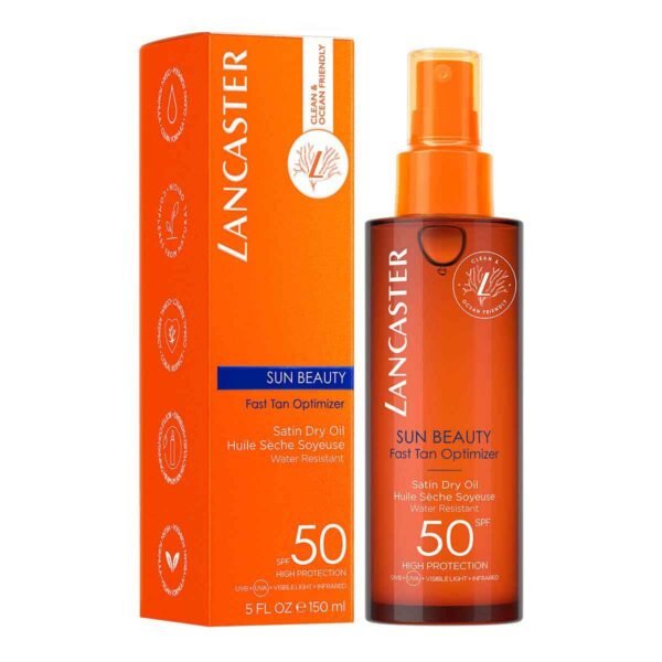 Lancaster Sun Beauty Fast Tan Optimizer Satin Dry Oil SPF50 – authentic in Egypt