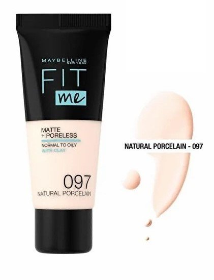 MAYBELLINE Foundation Fit Me Matte&Poreless 097 Natural Porcelain – Foundation in Egypt