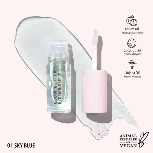 MOIRA Lip Oil Glow Getter Hydrating (001, Sky Blue) – Lipstick in Egypt