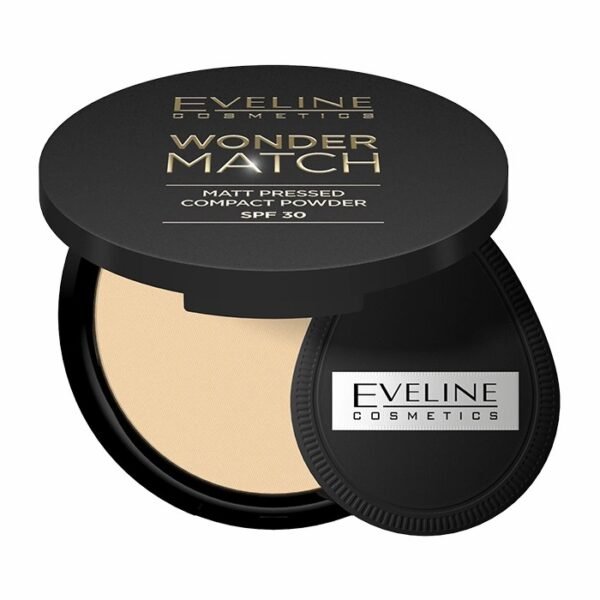 EVELINE Powder Pressed Compact Matt SPF 30 - 02 Medium Beige – Powder in Egypt