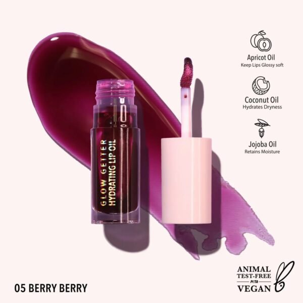 MOIRA Lip Oil Glow Getter Hydrating (005, Berry Berry) – Lipstick in Egypt
