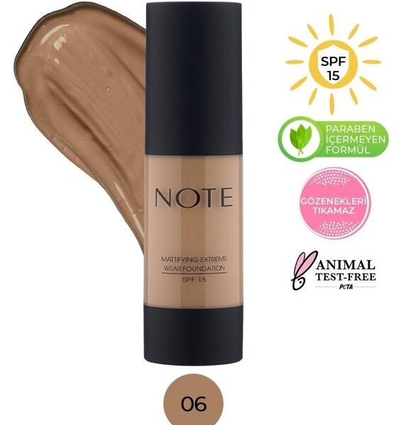 NOTE Foundation Mattifying Extreme Wear 06 Dark Honey – Foundation in Egypt