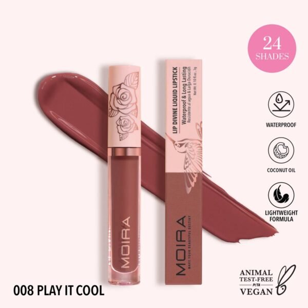 MOIRA Lip Divine Liquid Lipstick (008, Play it Cool) – Lipstick in Egypt