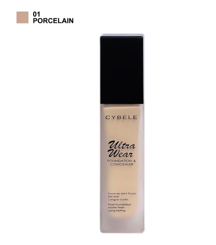Foundation & Concealer Ultra Wear 01 Porcelain CYBELE Foundation & Concealer Ultra Wear 01 Porcelain – Foundation in Egypt
