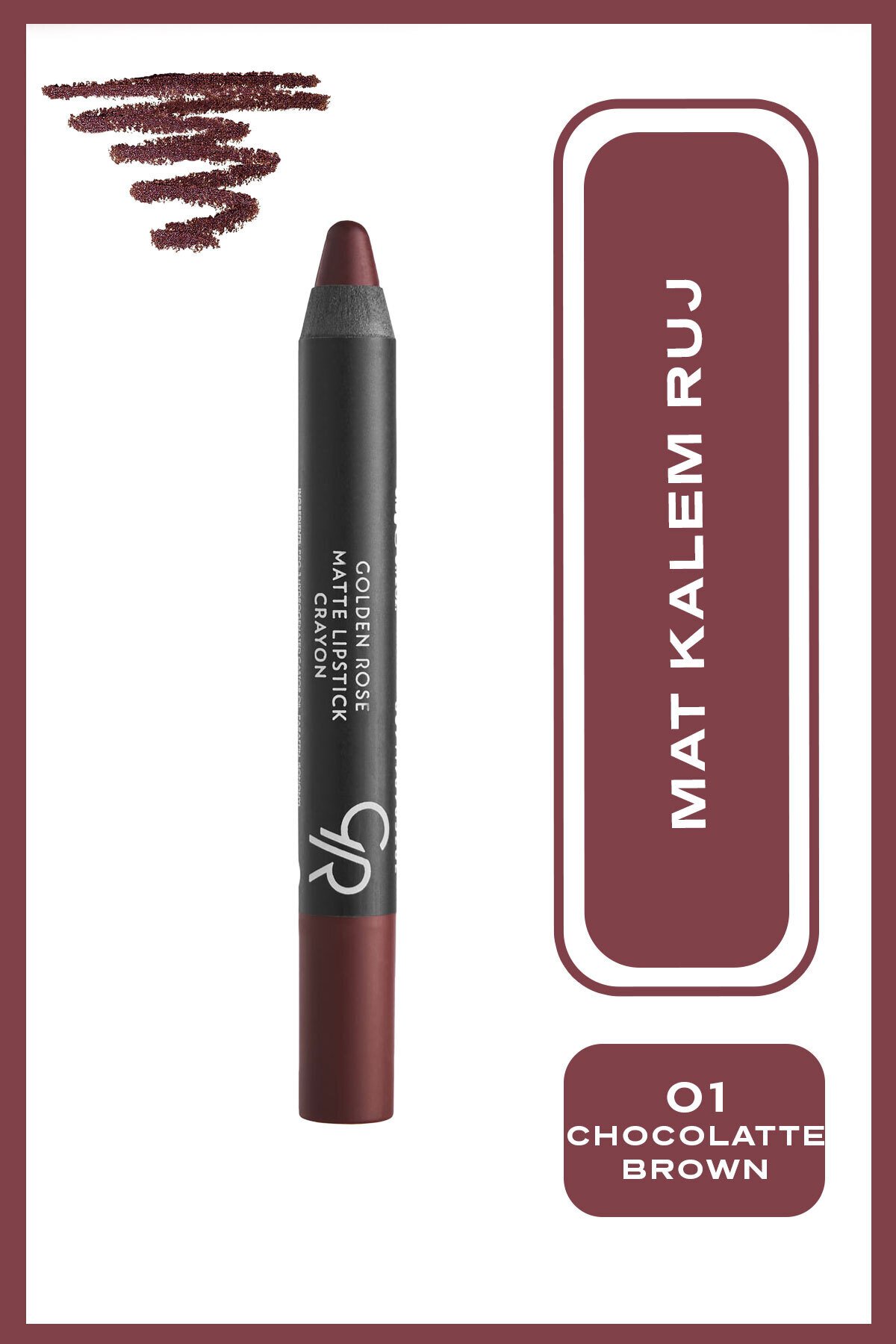 Lipstick Matte Crayon 001 GOLDEN ROSE Lipstick Matte Crayon 001 – Lipstick in Egypt