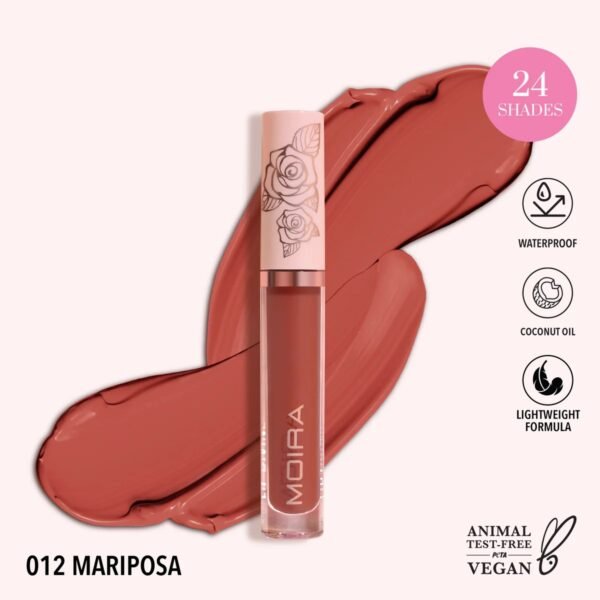 MOIRA Lip Divine Liquid Lipstick (012, Mariposa) – Lipstick in Egypt