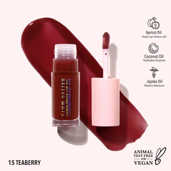 MOIRA Lip Oil Glow Getter Hydrating (015, Teaberry) – Lipstick in Egypt
