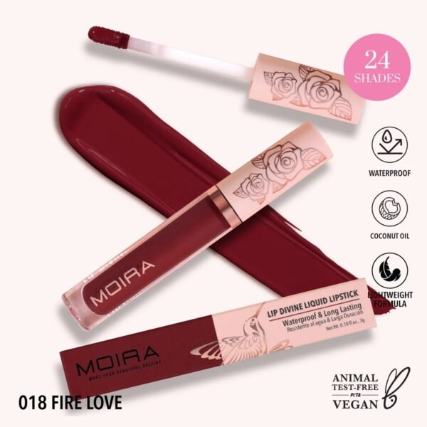 MOIRA Lip Divine Liquid Lipstick (018, Fire Love) – Lipstick in Egypt