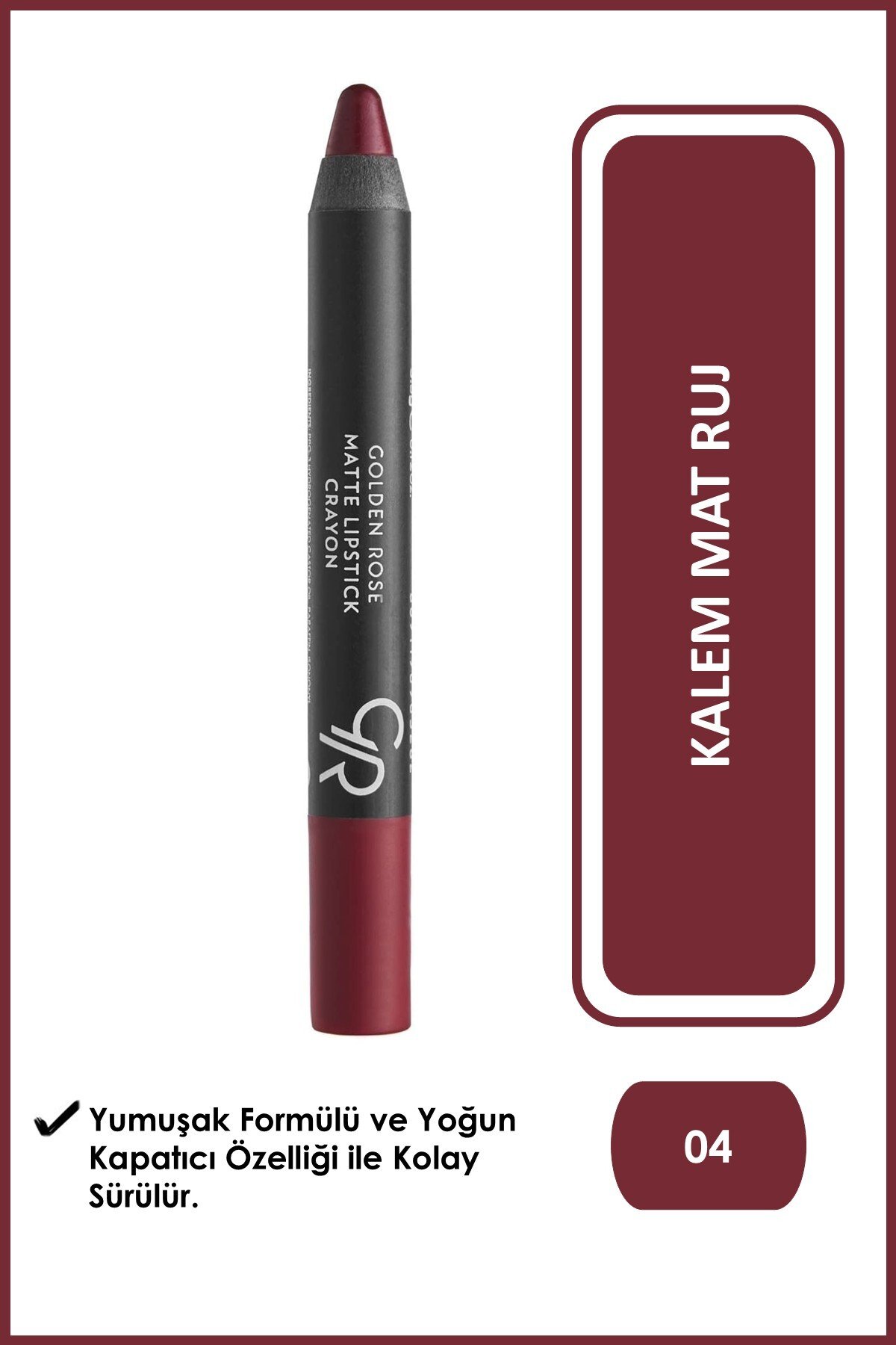 Lipstick Matte Crayon 004 GOLDEN ROSE Lipstick Matte Crayon 004 – Lipstick in Egypt