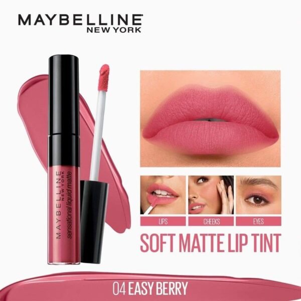 MAYBELLINE Lipstick Sensational Liquid Matte 04 Easy Berry – Lipstick in Egypt