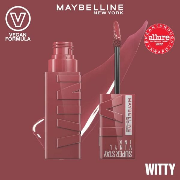 MAYBELLINE LIP Super Stay Vinyl Ink 040 Witty – Lipstick in Egypt