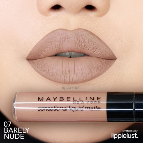 MAYBELLINE Lipstick Sensational Liquid Matte 07 Barely Nude – Lipstick in Egypt