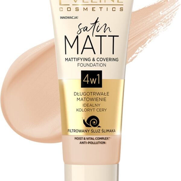EVELINE Foundation Satin Matt Mattifying & Covering - 103 Natural – Foundation in Egypt