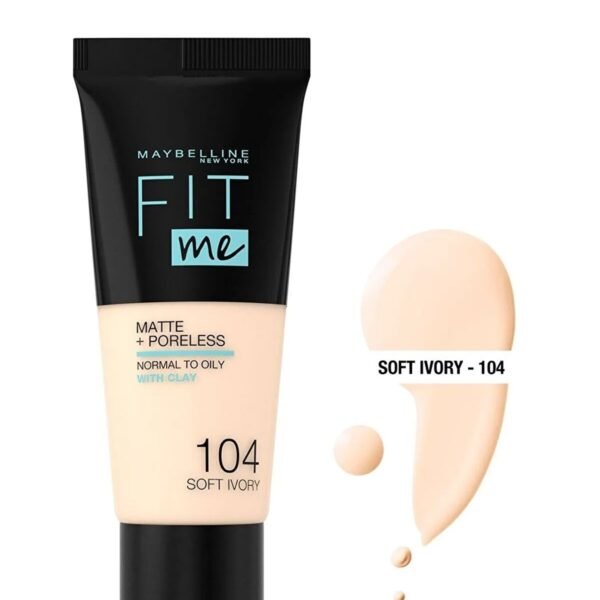 MAYBELLINE Foundation Fit Me Matte&Poreless 104 Soft Ivory – Foundation / Oily skin in Egypt