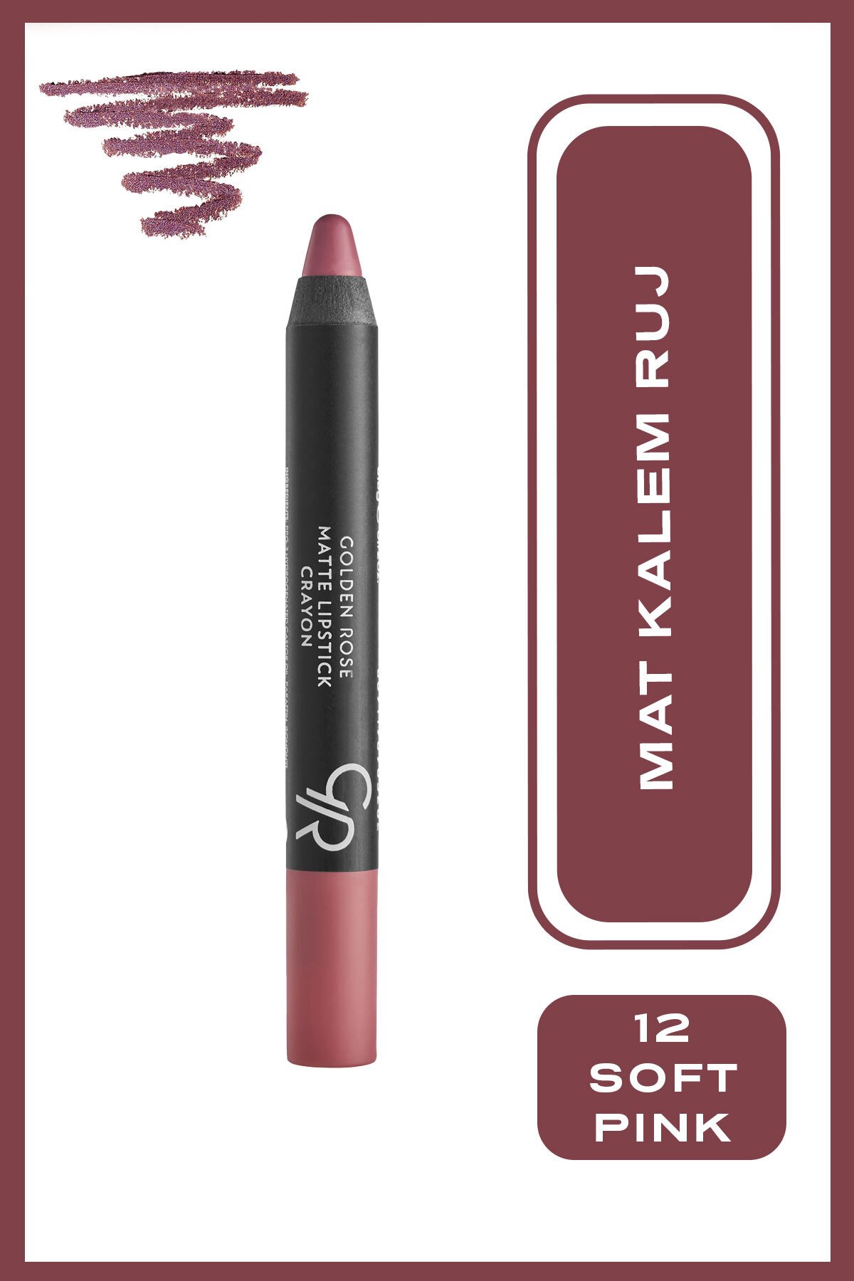 Lipstick Matte Crayon 012 GOLDEN ROSE Lipstick Matte Crayon 012 – Lipstick in Egypt