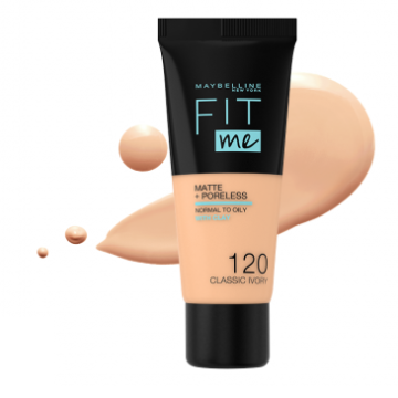 MAYBELLINE Foundation Fit Me Matte&Poreless 120 Class Ivory – Foundation in Egypt