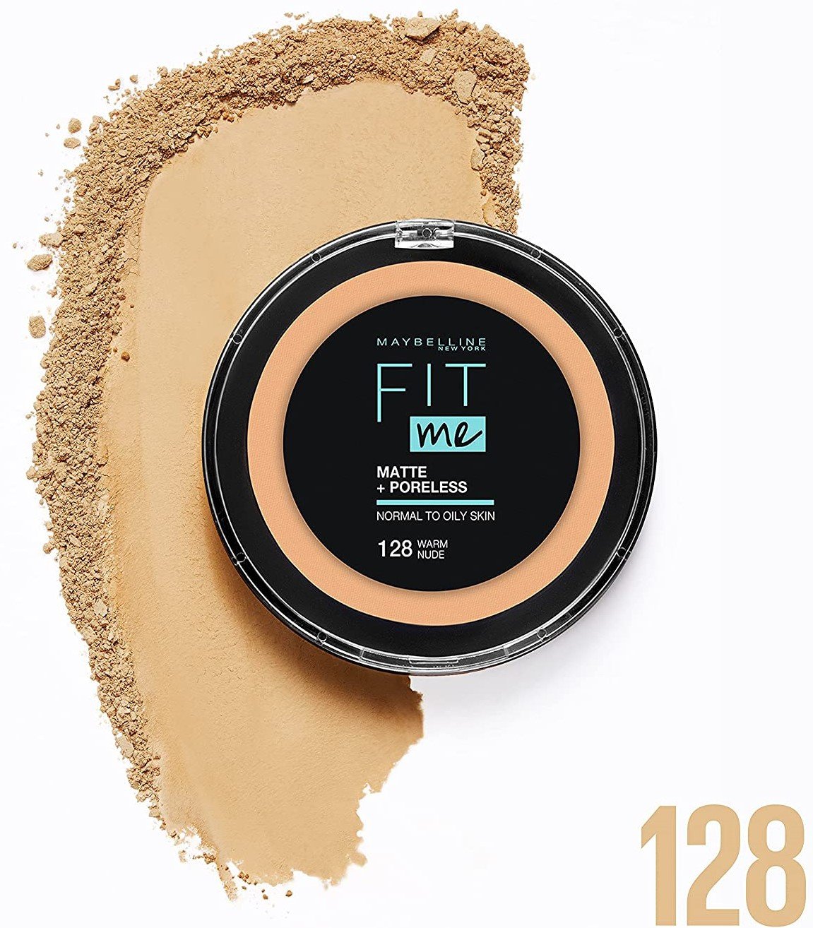 Powder Fit Me Matte + Poreless 128 Warm Nude 12g MAYBELLINE Powder Fit Me Matte + Poreless 128 Warm Nude 12g – Powder in Egypt