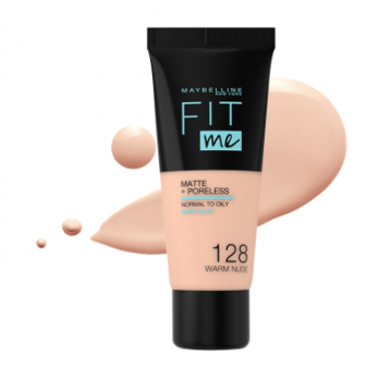 MAYBELLINE Foundation Fit Me Matte&Poreless 128 Warm Nude – Foundation in Egypt