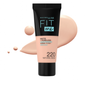 MAYBELLINE Foundation Fit Me Matte&Poreless 220 Natural Beige – Foundation in Egypt