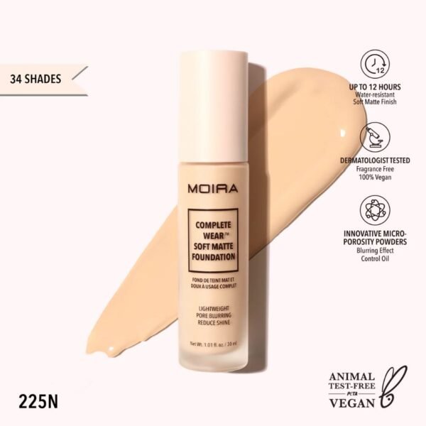 MOIRA Foundation Complete Wear Soft Matte 225N – Foundation in Egypt