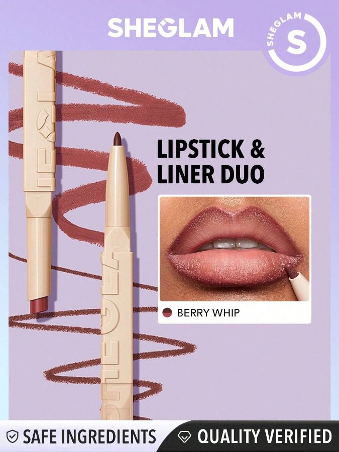 Lipstick & Liner Duo Glam 101 - Berry Whip SHEGLAM Lipstick & Liner Duo Glam 101 - Berry Whip – Lip liner in Egypt