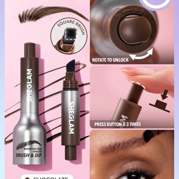 SHEGLAM EyeBrow-Fection Angled Brush & Dip - Chocolate – Brows in Egypt