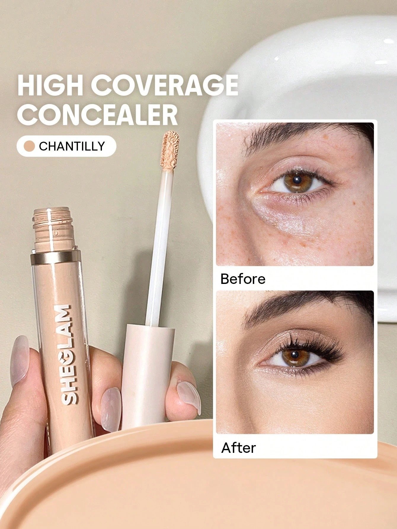 Concealer Like Magic 12HR Full Coverage - Chantilly SHEGLAM Concealer Like Magic 12HR Full Coverage - Chantilly – Concealer in Egypt