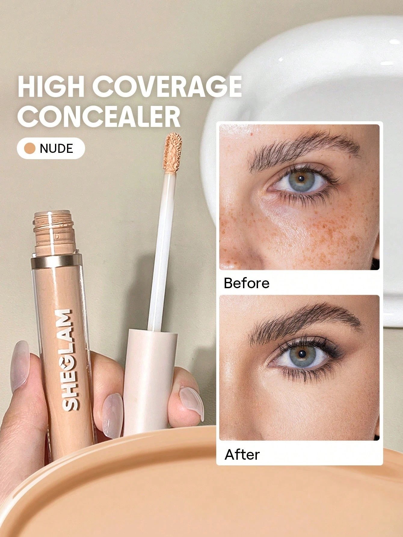 Concealer Like Magic 12HR Full Coverage - Nude SHEGLAM Concealer Like Magic 12HR Full Coverage - Nude – Concealer in Egypt