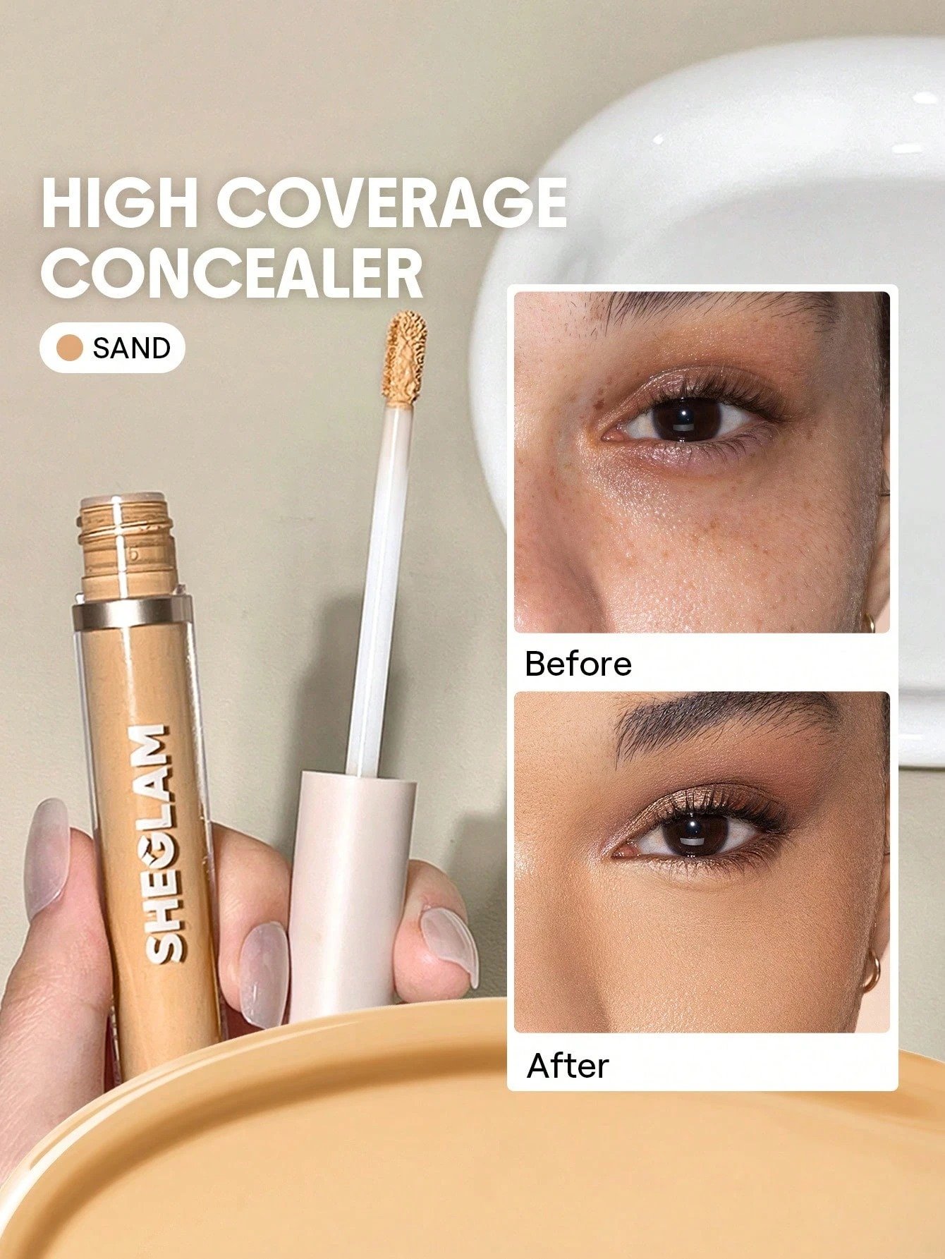 Concealer Like Magic 12HR Full Coverage - Sand SHEGLAM Concealer Like Magic 12HR Full Coverage - Sand – Concealer in Egypt