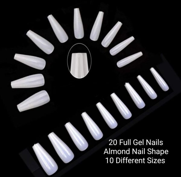 MAGENTA NAILS Full Cover Gel Nails Almond Shape 20 PCS – Nails in Egypt