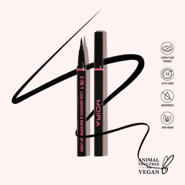 MOIRA Eyeliner 2-in-1 Lash Adhesive & Waterproof – Eyeliner & Kohl in Egypt