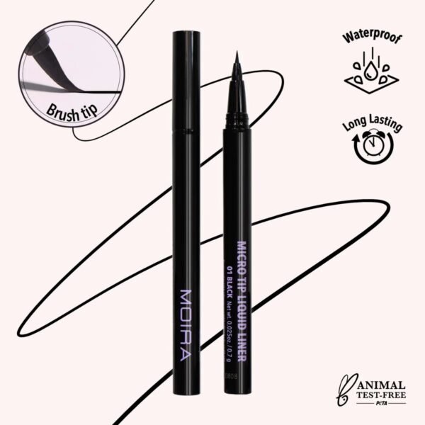 MOIRA Eyeliner Micro Tip Liquid Waterproof (001, Black) – Eyeliner & Kohl in Egypt