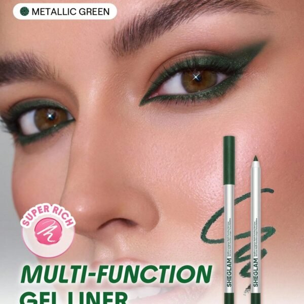 SHEGLAM Eyeliner Gel Boldline Longwear Multi Function - Metallic Green – Eyeliner & Kohl in Egypt