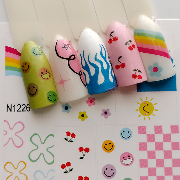 Nail Sticker N1226 MAGENTA NAILS Nail Sticker N1226 – Nails in Egypt
