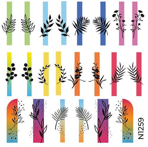 Nail Sticker N1259 MAGENTA NAILS Nail Sticker N1259 – Nails in Egypt