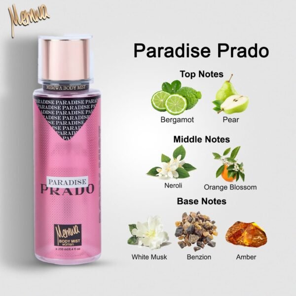 MEMWA BODY MIST Paradise Prado Body Mist 250ml – Fragrance in Egypt