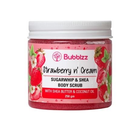 BUBBLZZ Strawberries & Cream Body Scrub 250gm – Fragrance in Egypt