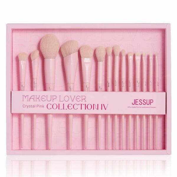 Crystal Pink Makeup Brush Gift Set 14PCS - T495-G