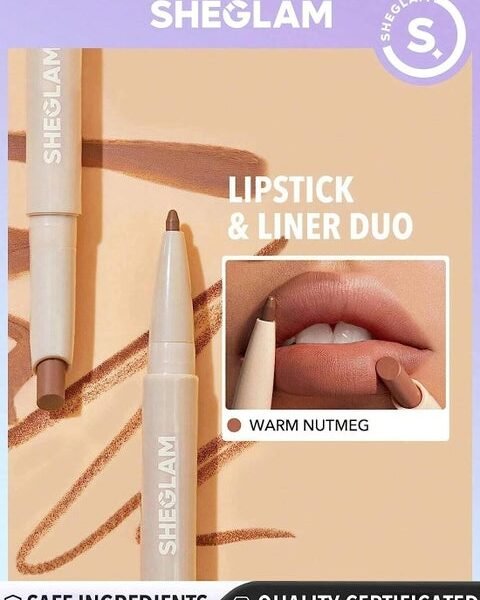 SHEGLAM Lipstick & Liner Duo Glam 101 - Warm Nutmeg – Lipstick in Egypt