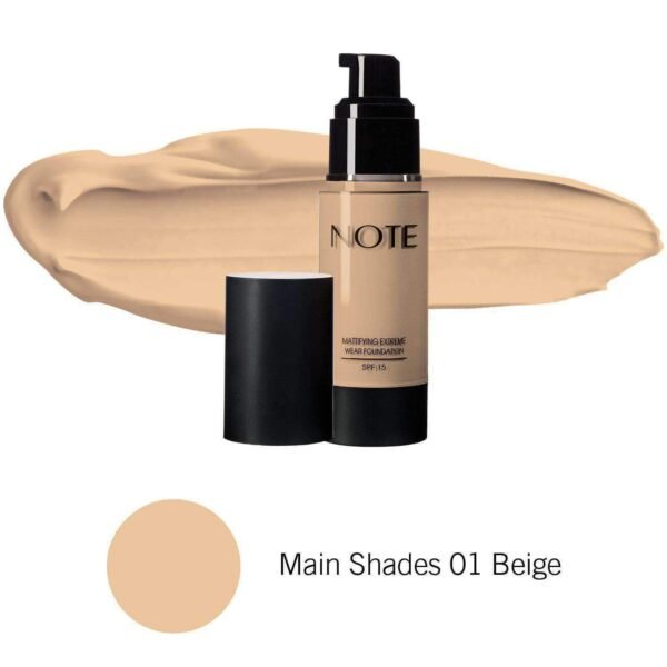 NOTE Foundation Mattifying Extreme Wear 01 Beige – Foundation in Egypt