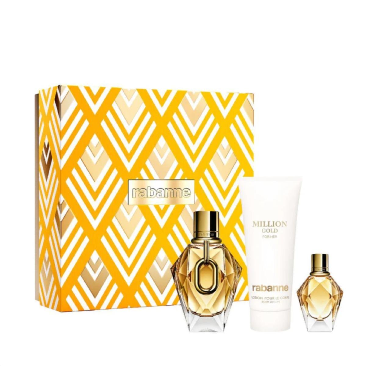 Million Gold Her EDP 90 ml + Body Lotion 100 ml + EDP 5 ml Rabanne Million Gold Her EDP 90 ml + Body Lotion 100 ml + EDP 5 ml – authentic in Egypt