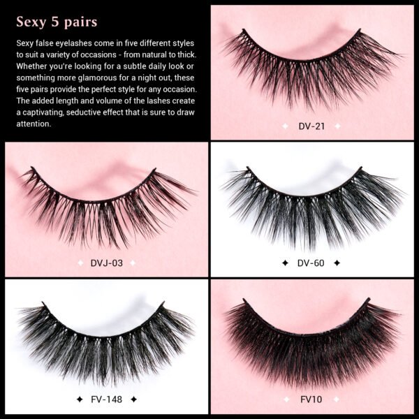 JESSUP BRUSHES False Eyelashes 5 Pairs FE501 – Lashes in Egypt – view 2