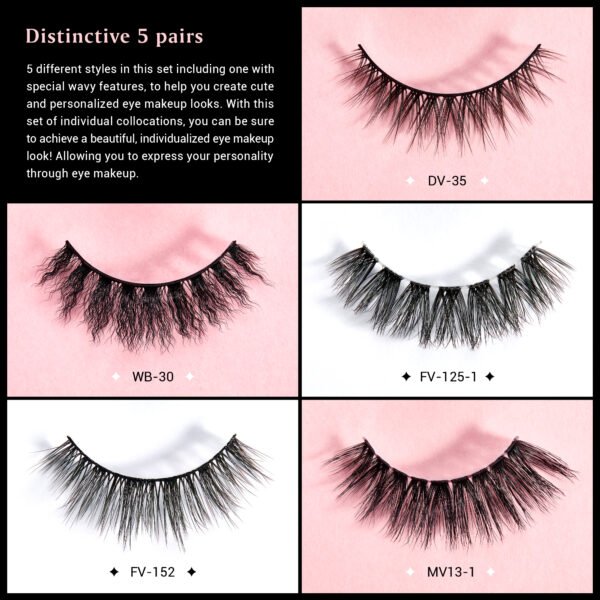 JESSUP BRUSHES False Eyelashes 5 Pairs FE502 – Lashes in Egypt – view 2