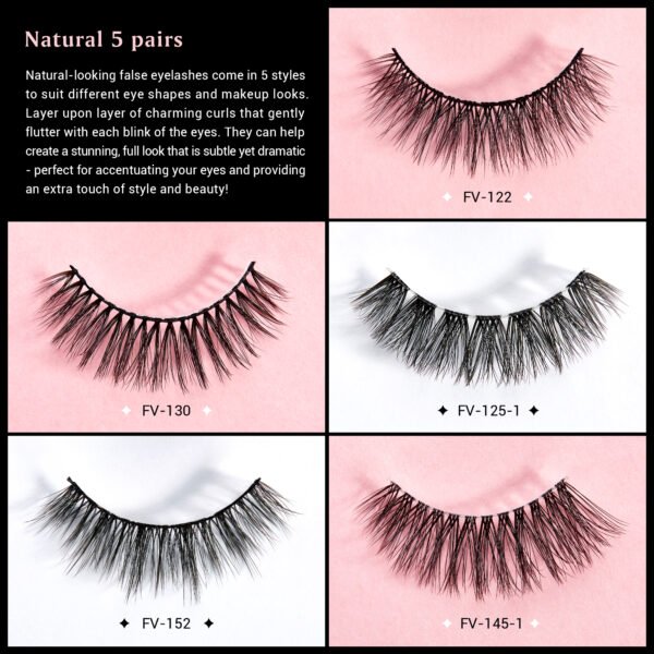 JESSUP BRUSHES False Eyelashes 5 Pairs FE503 – Lashes in Egypt – view 2