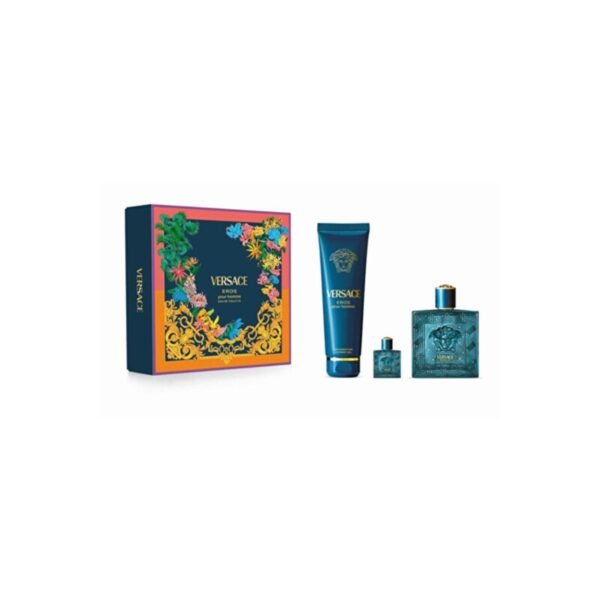 Versace Versace Eros Pour Homme Eau de Toilette 100 ML + Invigorating Shower Gel 150 ML + Miniature EDT 5 ML – authentic in Egypt