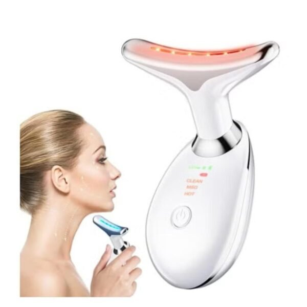 Rhea Beauty Vibration Face and Neck Massager - Triple-Action Wrinkle Remover for Skin Care, Tightening, and Smoothness – authentic in Egypt