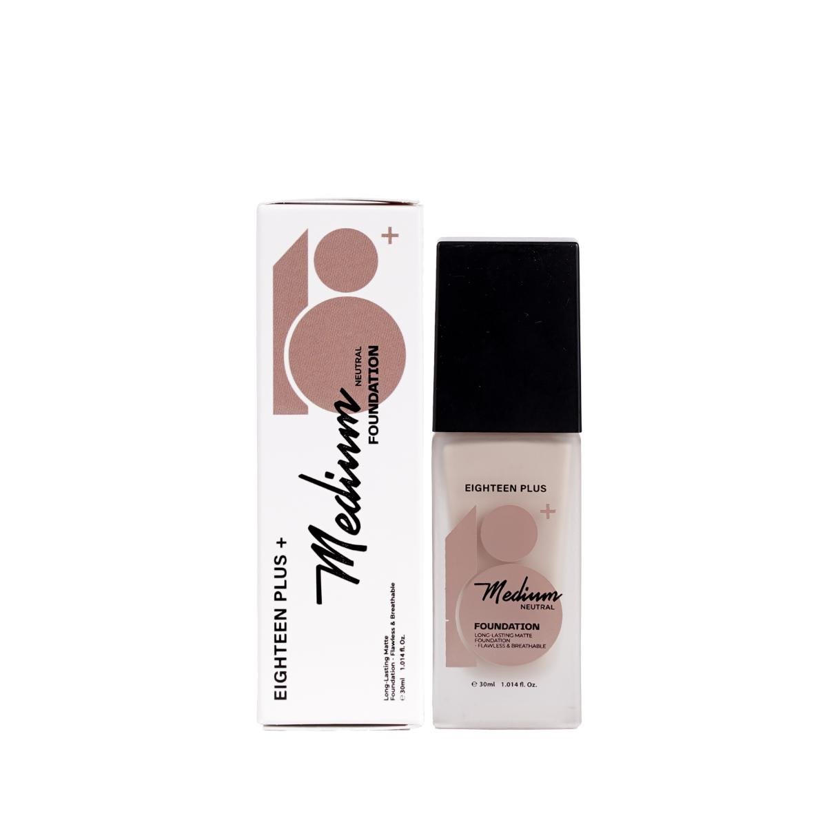 18+ Foundation medium neutral 30 ml 18plus 18+ Foundation medium neutral 30 ml – authentic in Egypt